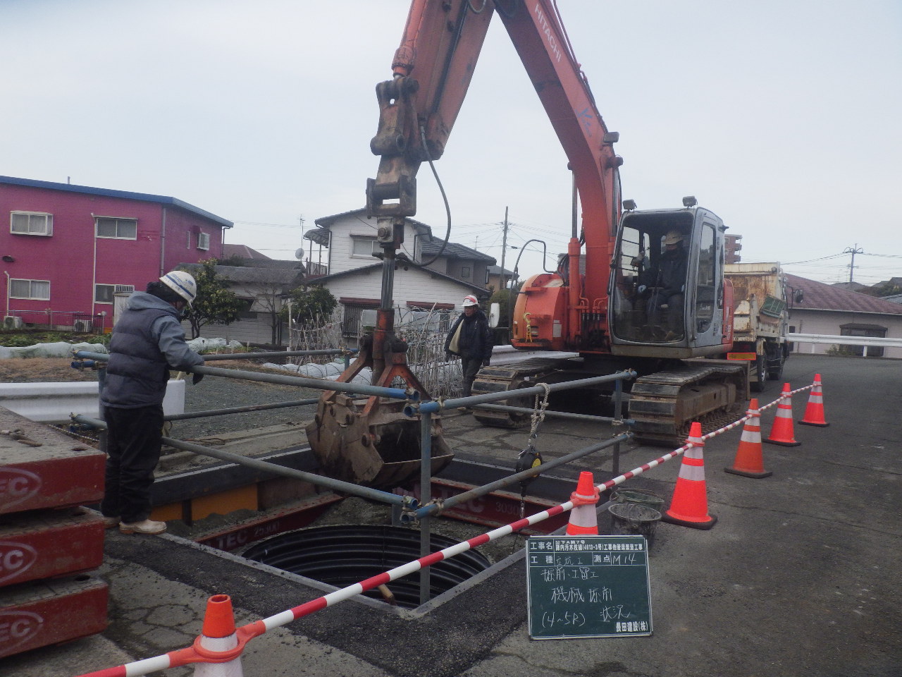 深水建設の施工現場